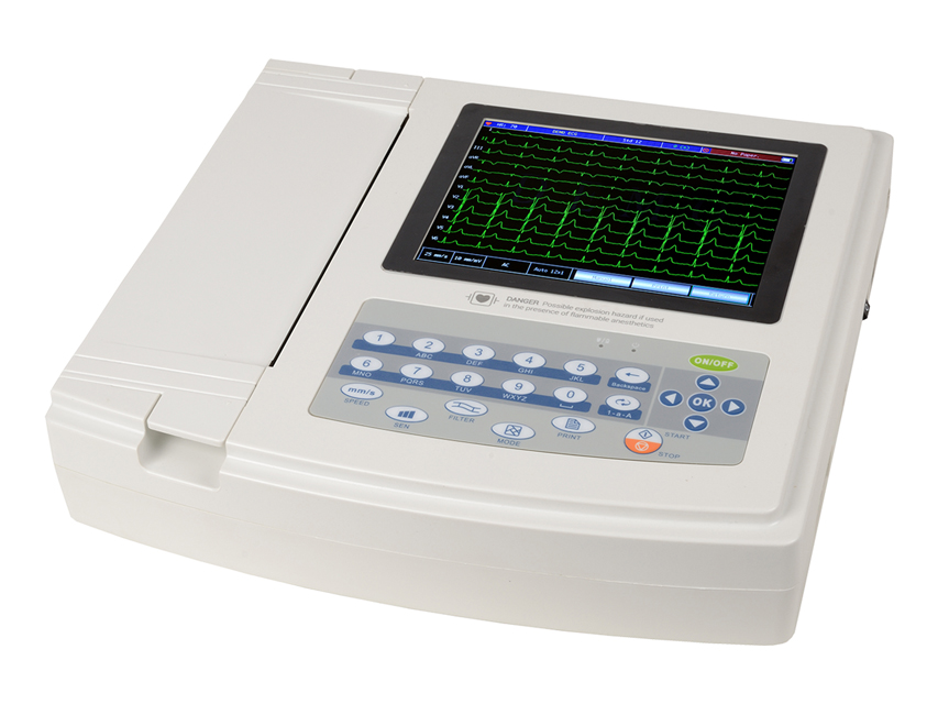 Elektrokardiogrāfi 6-12 kan, Ekg - 12 kanāli ar monitoru