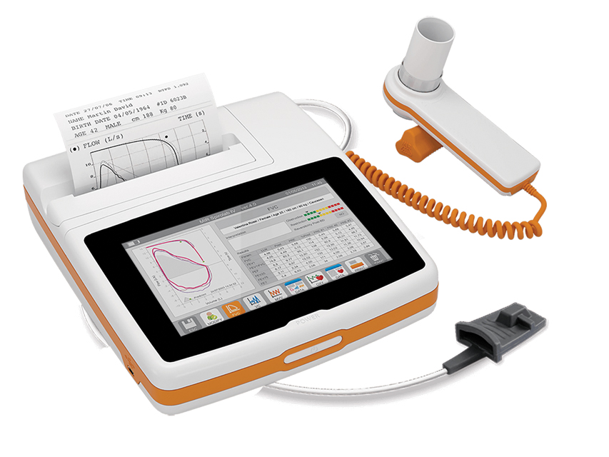 SPIROLAB, Spirolab Colour spirometrs ar 7 collu skārienekrānu, SpO2, printeri un software