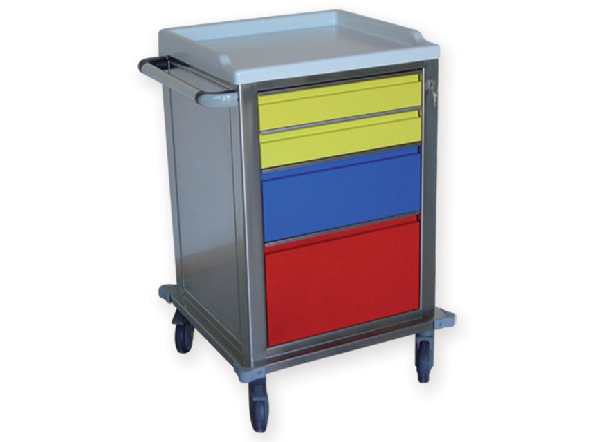 030Modular TROLLEY stainless steel with 2 plus 1 plus 1 drawers