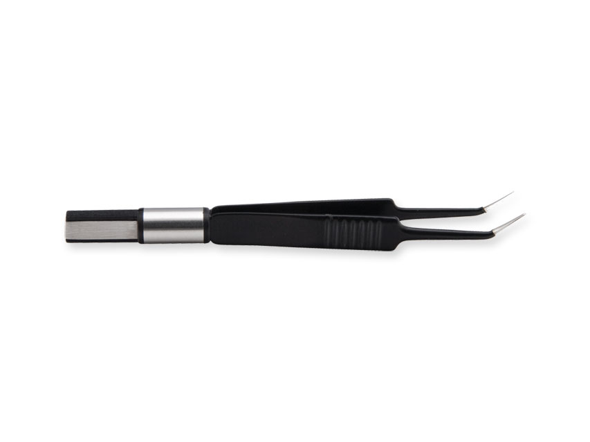 Bipolāras pincetes eu, eu non-stick jeweller forceps 11.5 cm - angled 0.7 mm point-1