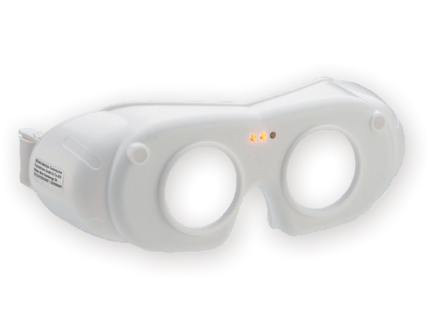 Nystagmus spectacles, 4 LED POWER SUPPLY NYSTAGMUS SPECTACLES - white