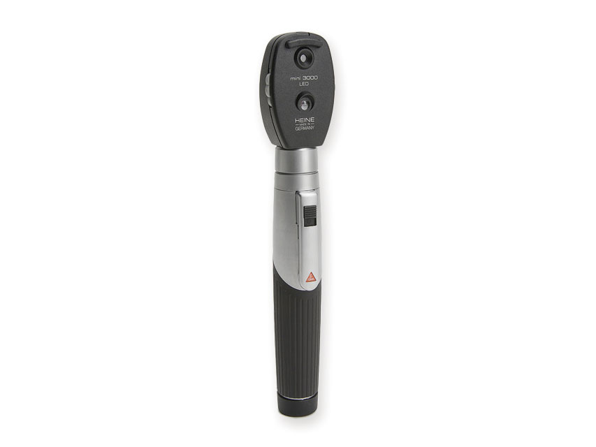 Ophthalmoscopes and Retinoscopes, HEINE MINI 3000 LED OPHTHALMOSCOPE - rechargeable handle - black