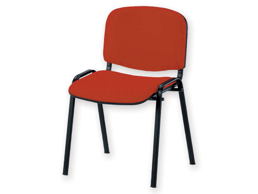 Chairs and stools, ISO VISITOR CHAIR - fabric - red