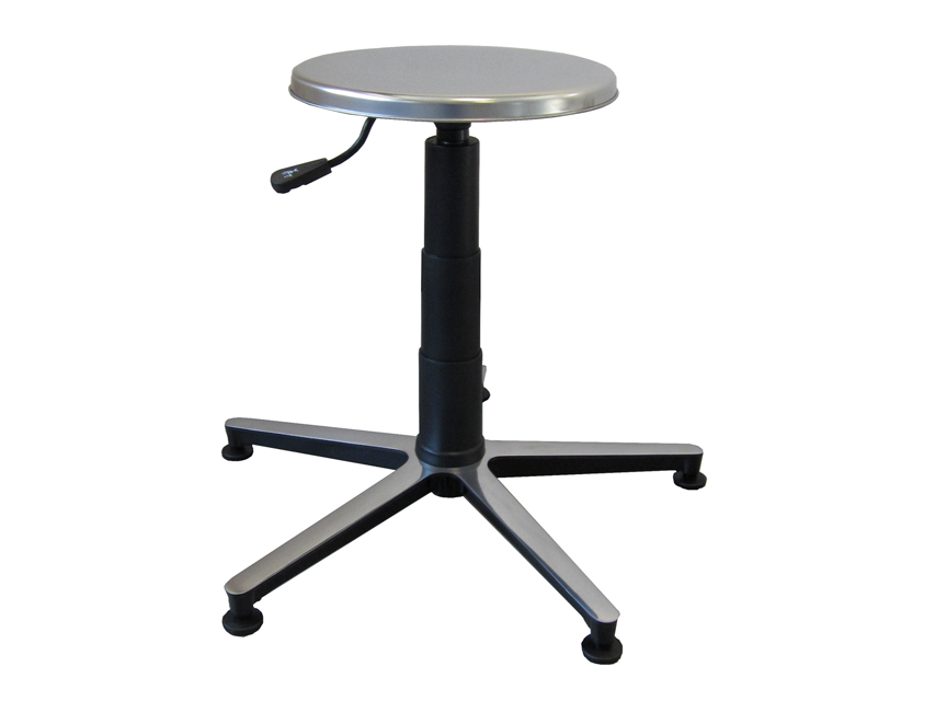 Chairs and stools, STOOL - s/s seat, aluminium base with feet