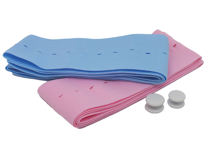 SINGLE PATIENT FOETAL TRANSDUCER BELTS 6x120 cm - pink-light blue