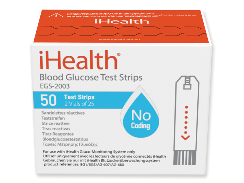 IHEALTH GLUCOSE STRIPS1 for 23509,23510,23514