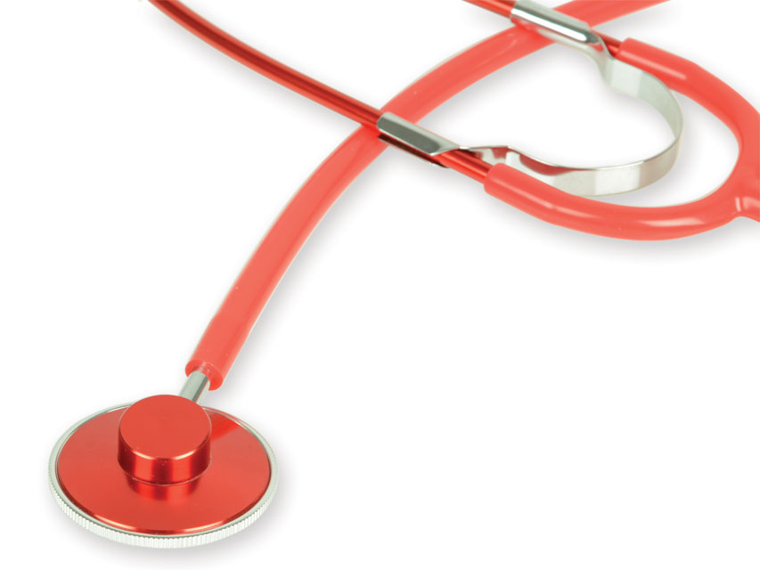 COLOURED TRAD STETHOSCOPE - red