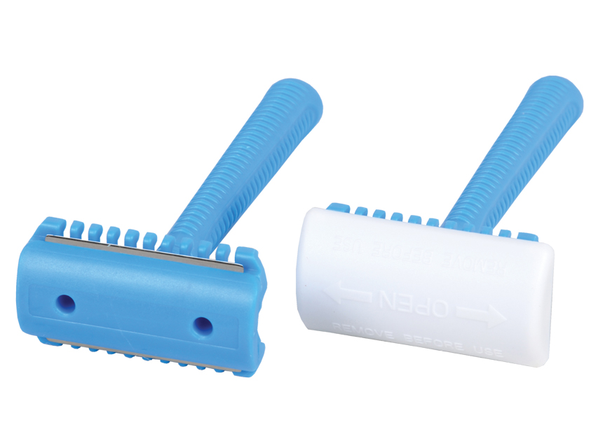 Razors, SURGICAL RAZORS - single blade on both sides with comb