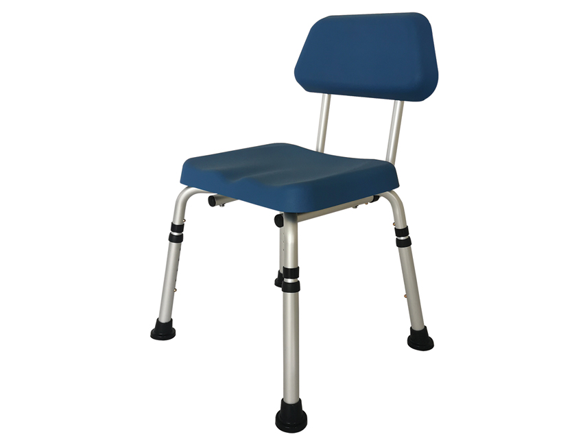 Vannas telpu aprīkojums, SHOWER CHAIR with PU backrest and seat - load 136 kg