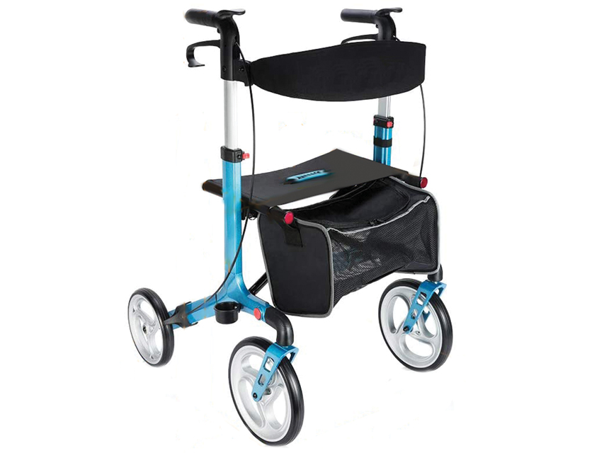 Ratiņkrēsli, PRINCE ROLLATOR - foldable - light blue