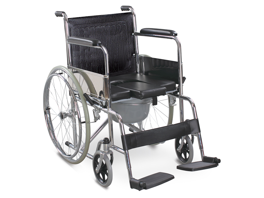 Ratiņkrēsli, COMMODE WHEELCHAIR - foldable