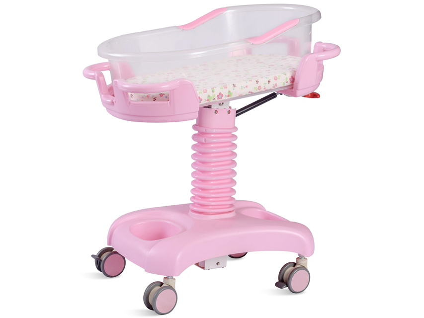 Hospital beds, mattresses, bedside tables and furniture, BABY CRADLE - pink