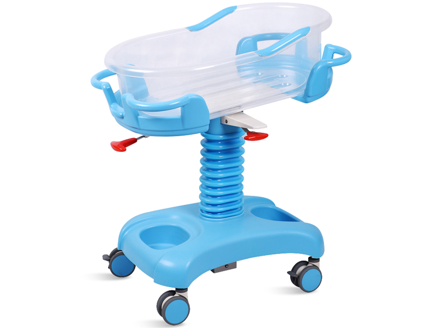 Hospital beds, mattresses, bedside tables and furniture, BABY CRADLE - light blue