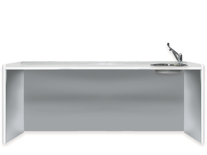 WORKTOP 206 cm - right washbasin