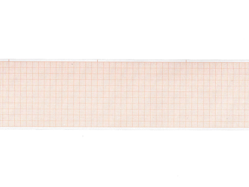 ECG thermal paper 60x30 mm x m roll - orange grid