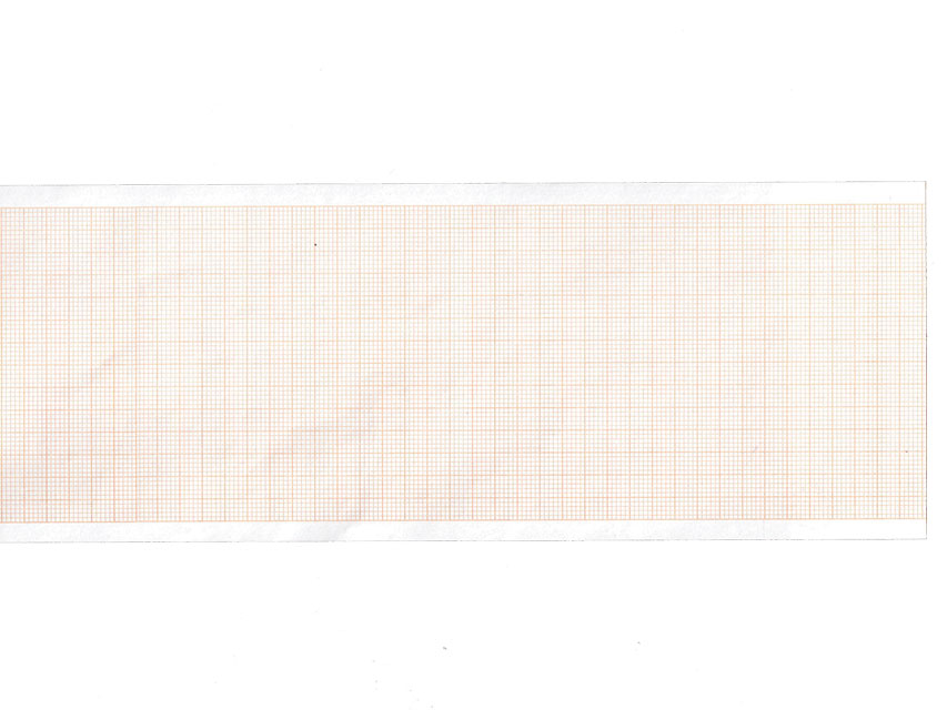 Thermic paper for ECG, ECG thermal paper 210x30 mm x m roll - orange grid