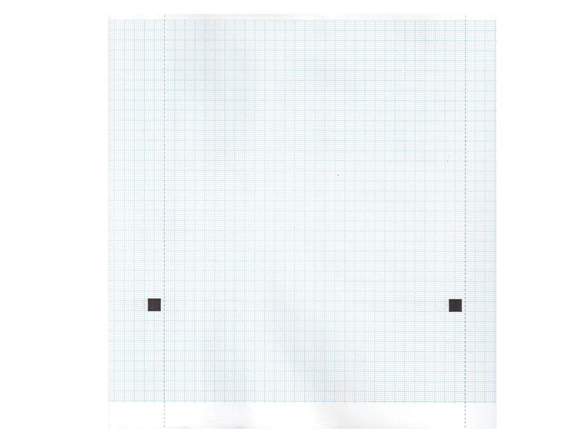 ECG thermal paper 210x20 mm x m roll - blue grid