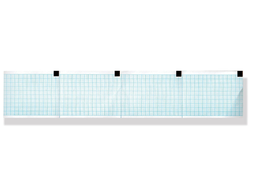 Thermic paper for ECG, ECG thermal paper 60x75mm x250s pack - blue grid