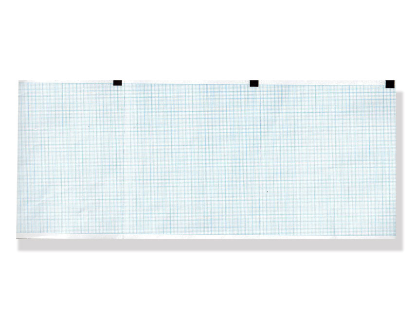 Thermic paper for ECG, ECG thermal paper 120x100mm x300s pack - blue grid