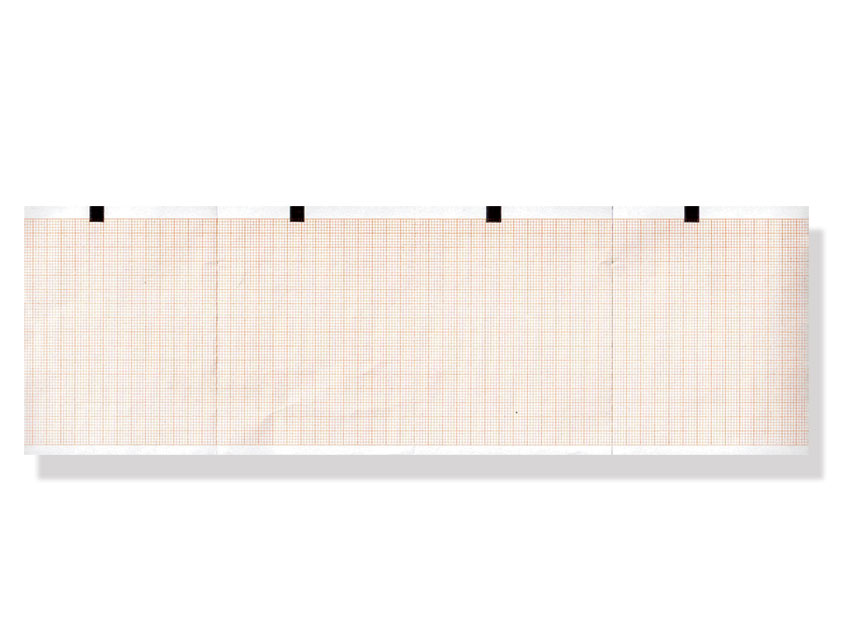 ECG thermal paper 90x70mm x400s pack - orange grid