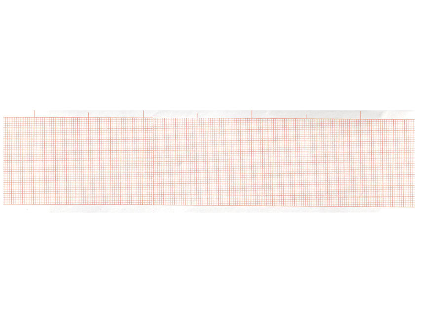 Thermic paper for ECG, ECG thermal paper 50x30 mm x m roll - orange grid