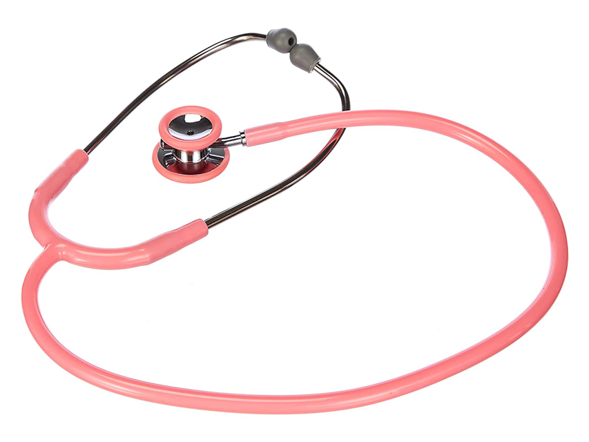 010Wan pediatriskais stetoskops ar dubultu galviņu, rozā
