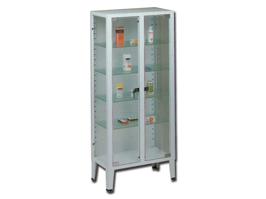 0187 CABINET - 2 doors - tempered glass