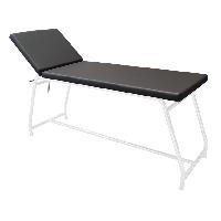 Examination COUCH load 120 kg - white painted. black mattress