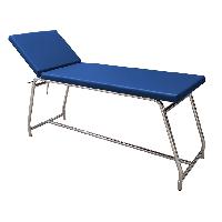 Examination COUCH load 120 kg - chromed. blue mattress