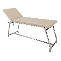 Examination COUCH load 120 kg - chromed. beige mattress