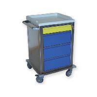 Modular TROLLEY stainless steel with 1 plus 3 drawers