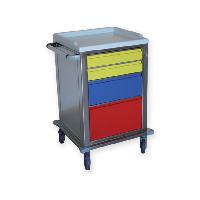 Modular TROLLEY stainless steel with 2 plus 1 plus 1 drawers