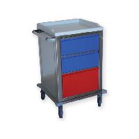 Modular TROLLEY stainless steel with 2 plus 1 drawers