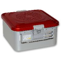 2 CONTAINER WITH FILTER small h 150 mm - red