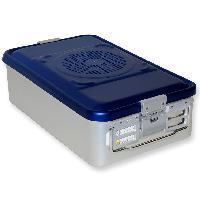 CONTAINER WITH FILTER medium h 135 mm - blue - perforated