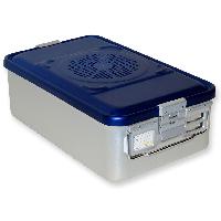 CONTAINER WITH FILTER medium h 150 mm - blue - perforated
