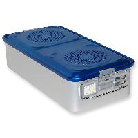 CONTAINER WITH FILTER large h 150 mm - blue - perforated