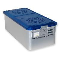 CONTAINER WITH FILTER large h 200 mm - blue - perforated