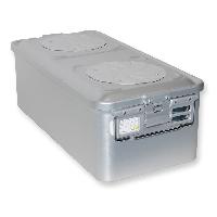 CONTAINER WITH VALVE large h 200 mm - grey