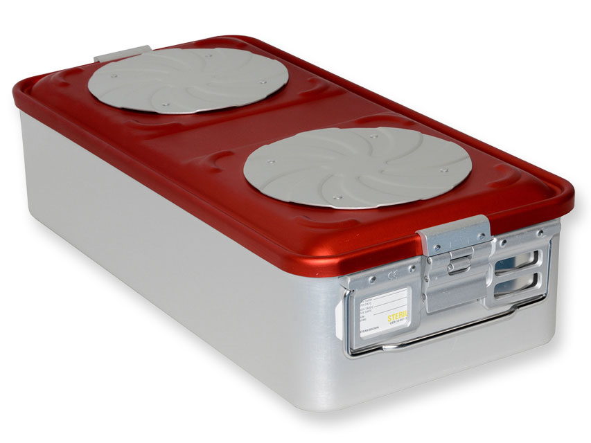 CONTAINER WITH VALVE large - red, CONTAINER WITH VALVE large h 150 mm - red