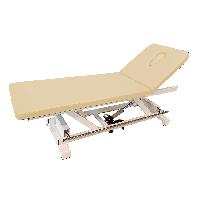 Electric HEIGHT ADJUSTABLE TREATMENT TABLE with footbar - beige