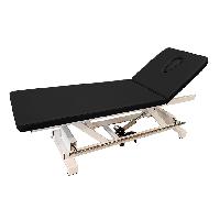 Electric HEIGHT ADJUSTABLE TREATMENT TABLE with footbar - black