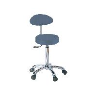 STOOL with backrest - dark blue