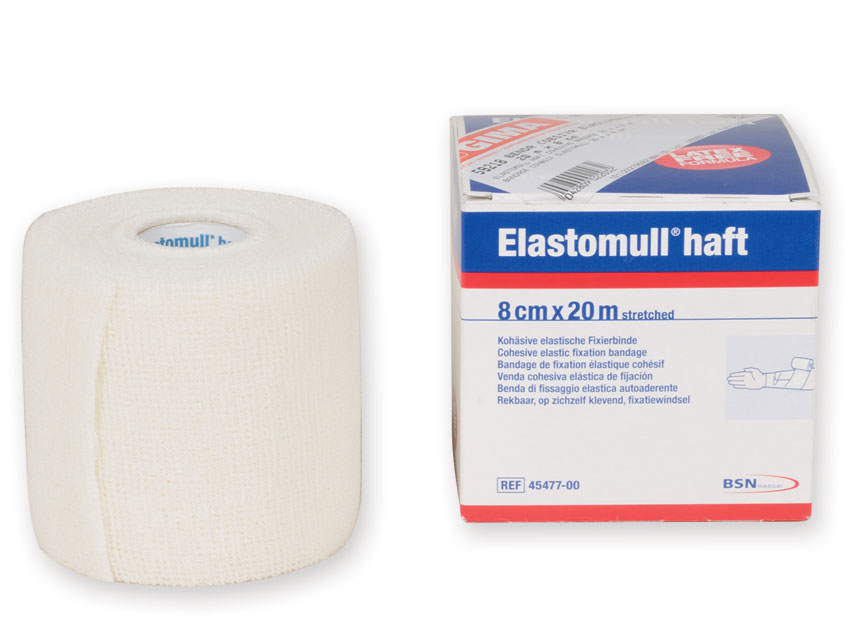 Elastīgs, kohēzijas pārsējs, ELASTOMULL HAFT PAŠPIESTIPRINOŠS ELASTĪGAIS PĀRSĒJS 20 m x 8 cm