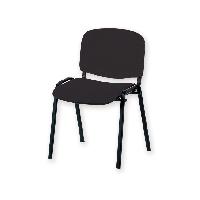 ISO VISITOR CHAIR - leatherette - black