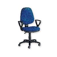 CUNEO CHAIR with armrest - leatherette - blue