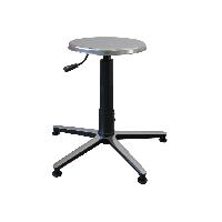 STOOL - s/s seat, aluminium base with feet