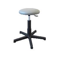STOOL - padded seat with foot - grey