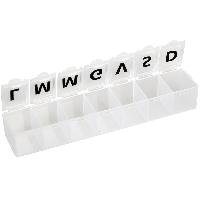 WEEKLY PILL BOX - white - blister - Italian