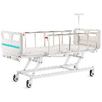 4 JOINTS VARIABLE HEIGHT PATIENT BED - 3 cranks - castors